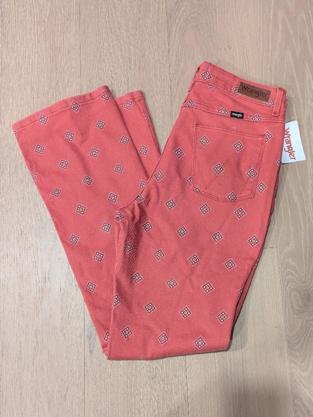 Wrangler Red Bandana Print Boot cut Jeans